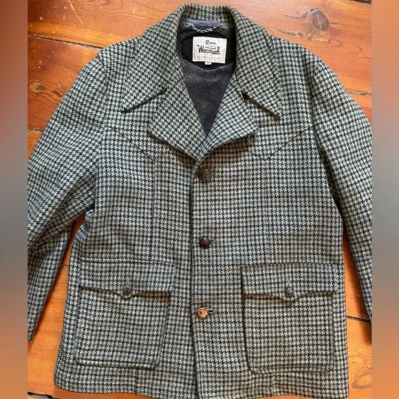 🌻HP🌻True VTG Woolrich 60s Tweed Coat size 44 - Picture 2 of 13